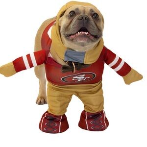 NFL SAN Francisco 49ERS Licensed Running Dog Costume 2 pc Set bodysuit & hat New